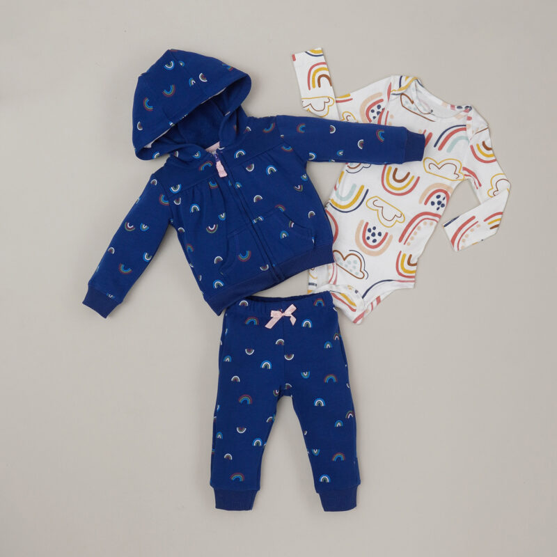 Conjunto Franela 3Pzs - Azul Arcoiris