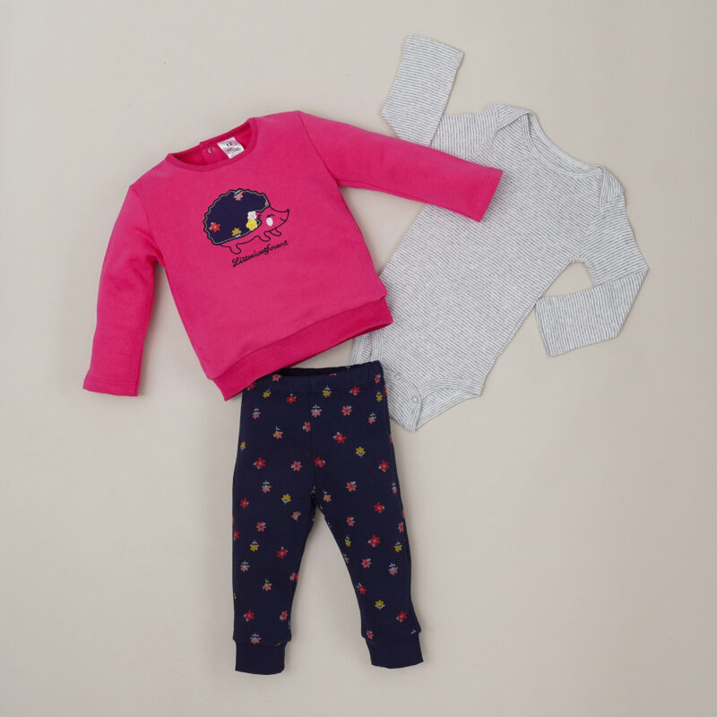 Conjunto Franela 3Pzs - Fucsia