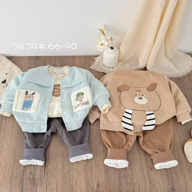 Conj. Bebé 3Pzs. Sunshine Celeste