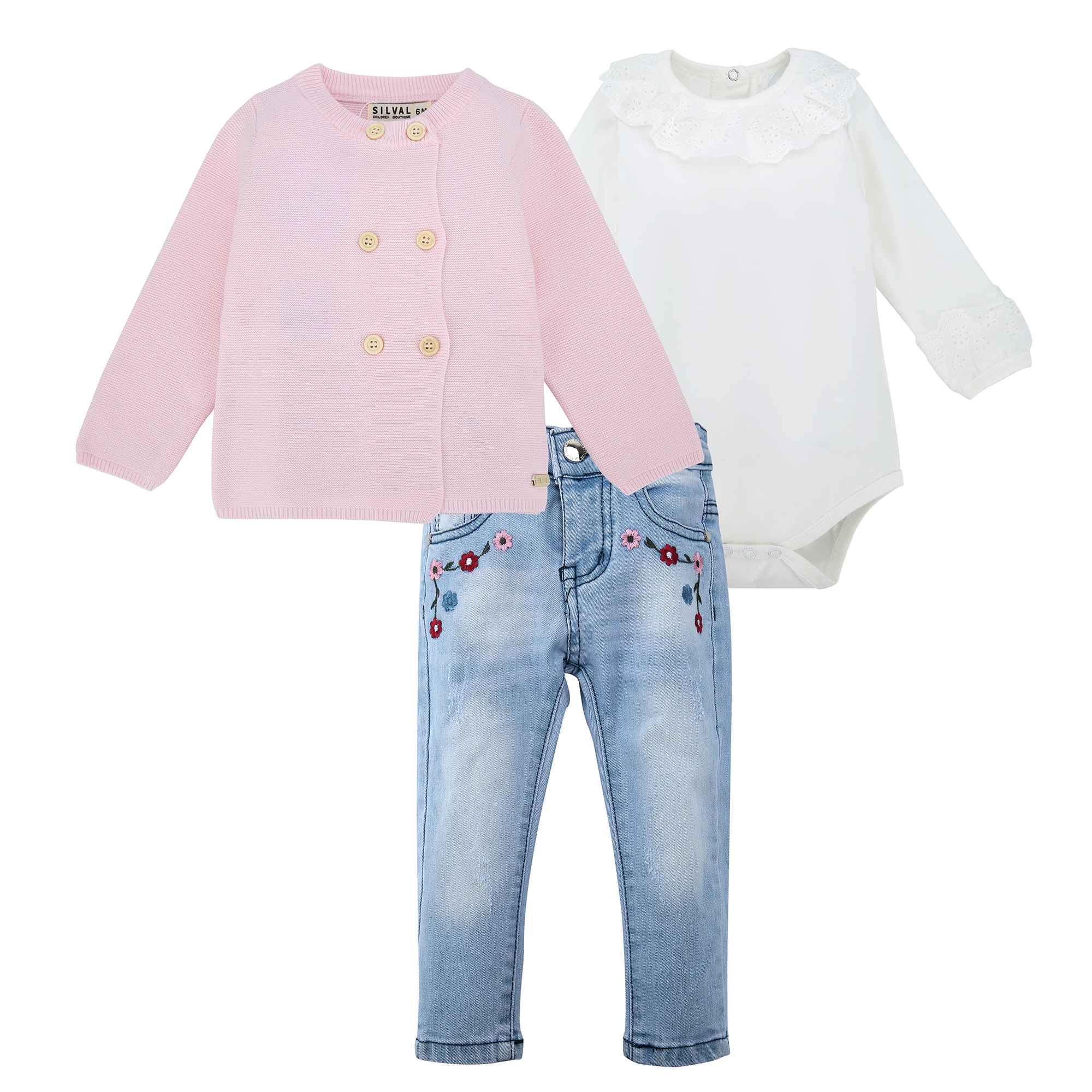 Conjunto Casual 3pzs. RN - Chaqueta Rosada