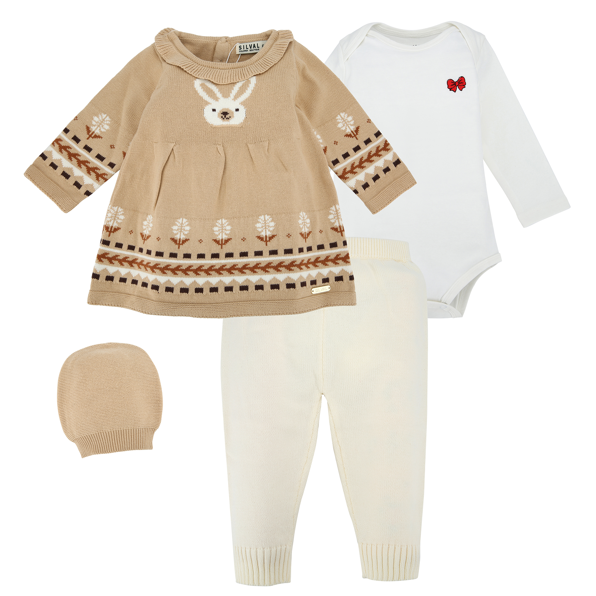 Conjunto de Hilo 4Pzs. - Coneja Beige