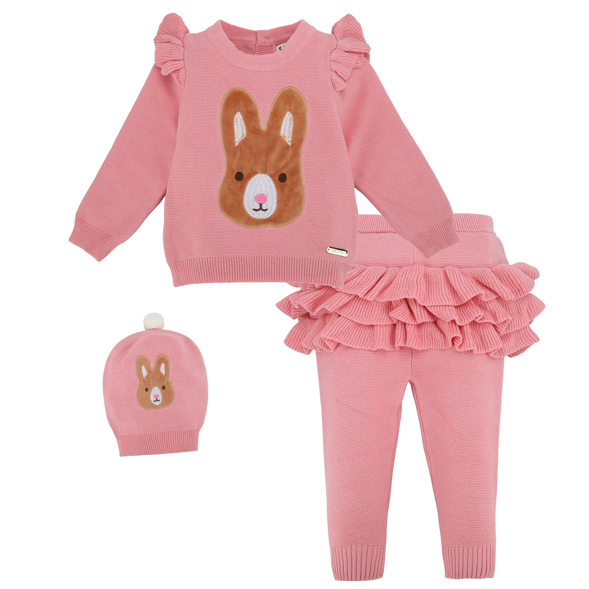 Conjunto de Hilo 3Pzs. - Coneja Rosado