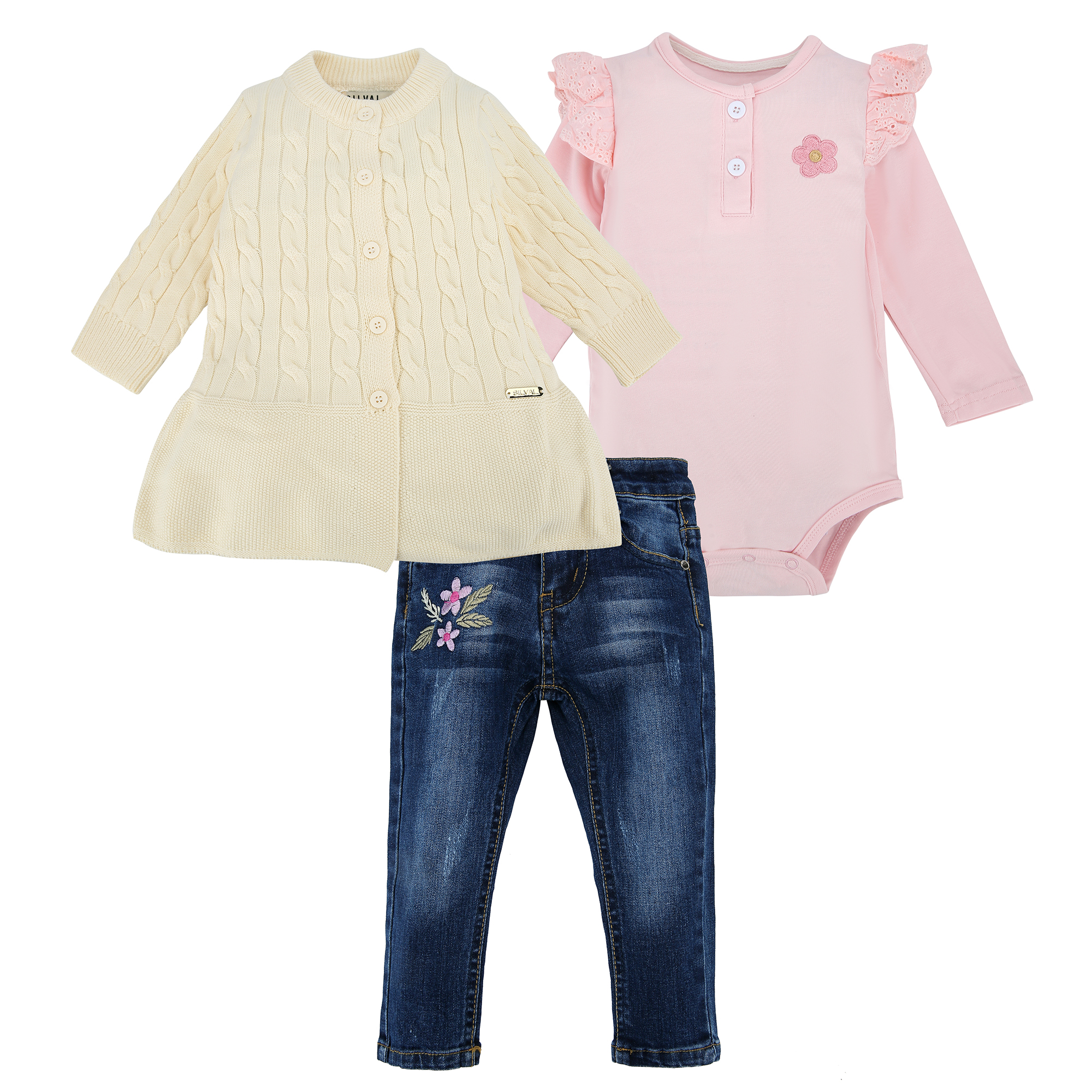 Conjunto Casual 3Pzs. - Trenzado Perla
